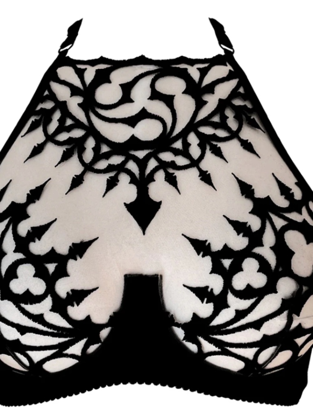 GATES OF HELL EMBROIDERY HALTER BRA EMBROIDERY